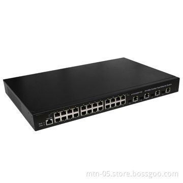 24-port 10/100M POE Ethernet Switch, Supports Auto MDI/MDIX